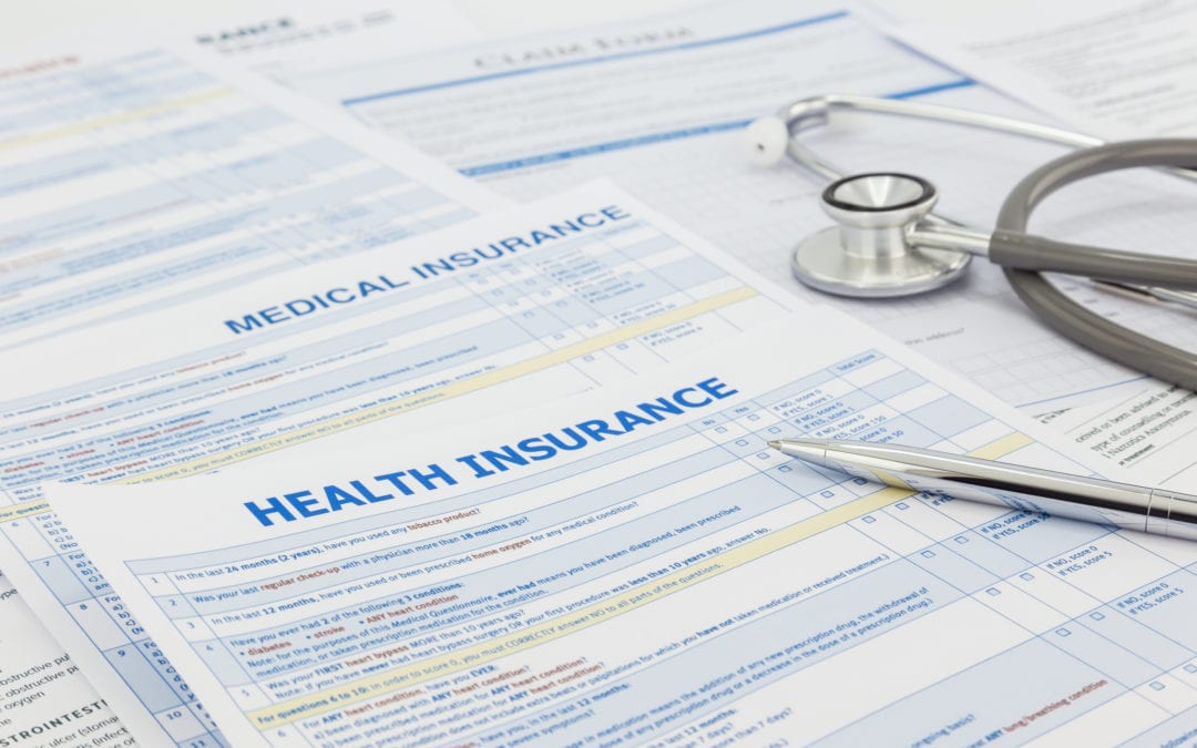 A health insurance form to illustrate a blog about medical claims